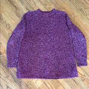 LOFT Marled cranberry Women's Turtleneck Sweater